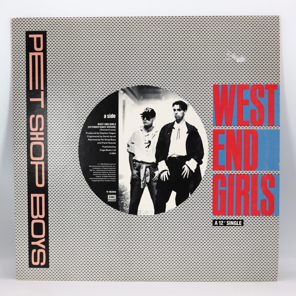 Pet Shop Boys West End Girls 12" Vinyl Single 1985 EMI Synth-Pop Dance Remixes